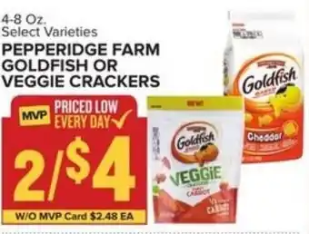 Food Lion Pepperidge Farm Goldfish or Veggie Crackers 4-8 oz offer