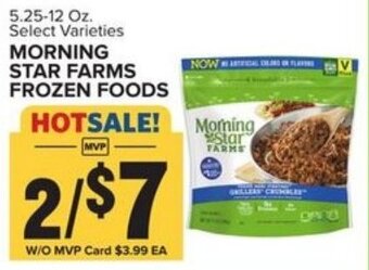 Food Lion Morning Star Farms Frozen Foods 5.25-12 oz offer