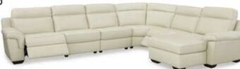 Macy's Julius ii leather power reclining sectional sofa collection with power headrests and usb power outlet offer