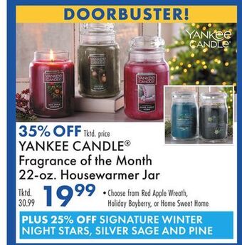 Boscov's Yankee candle® fragrance of the month 22-oz. housewarmer jar offer