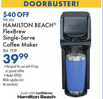 Boscov's Hamilton beach® flexbrew single-serve coffee maker offer