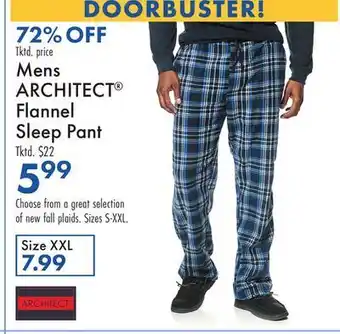 Boscov's Mens architect® flannel sleep pant offer