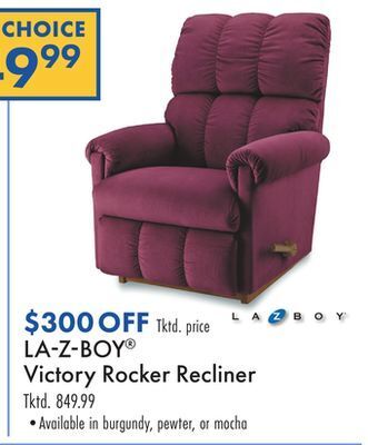 Boscov's La-z-boy® victory rocker recliner offer