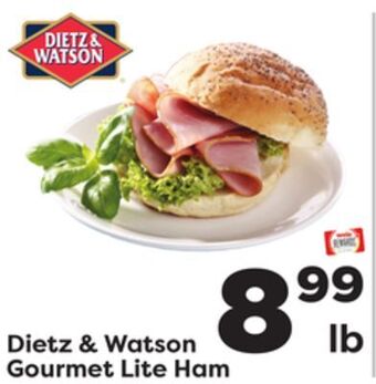 Weis Markets Dietz & watson gourmet lite ham offer