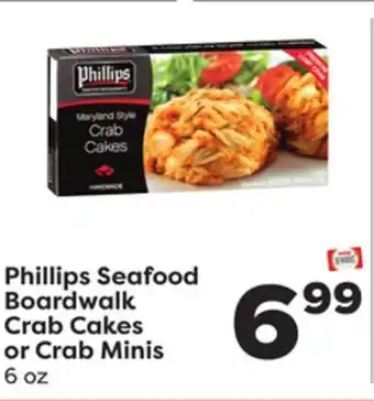 Weis Markets Phillips seafood boardwalk crab cakes or crab minis offer