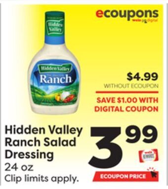 Weis Markets Hidden valley ranch salad dressing offer