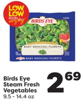 Weis Markets Birds eye steam fresh vegetables offer
