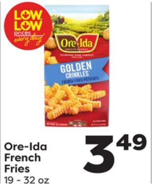 Weis Markets Ore-ida french fries offer