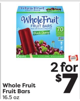 Weis Markets Whole fruit fruit bars offer