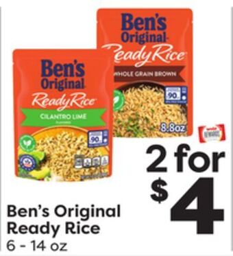 Weis Markets Ben's original ready rice offer
