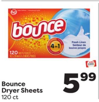 Weis Markets Bounce dryer sheets offer