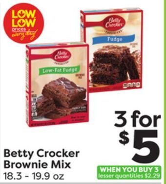 Weis Markets Betty crocker brownie mix offer