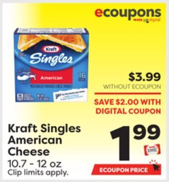 Weis Markets Kraft singles american cheese offer