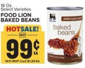 Food Lion Food Lion Baked Beans 16 oz offer