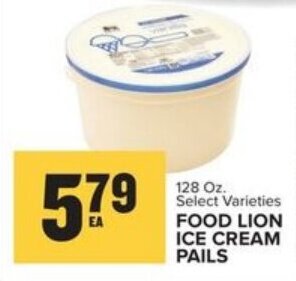 Food Lion Food Lion Ice Cream Pails 128 oz offer