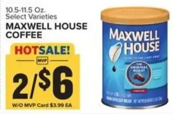 Food Lion Maxwell House Coffee 10.5-11.5 oz offer