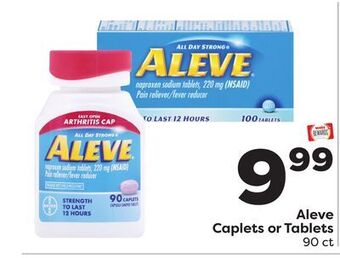 Weis Markets Aleve caplets or tablets offer