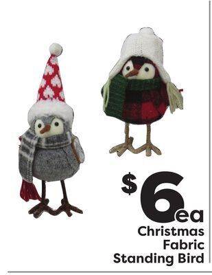 Weis Markets Christmas fabric standing bird offer