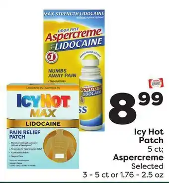 Weis Markets Icy hot patch 5 ct aspercreme selected 3-5 ct or-2.5 oz offer