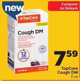 Weis Markets Topcare cough dm offer