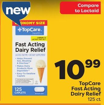 Weis Markets Topcare fast acting dairy relief offer