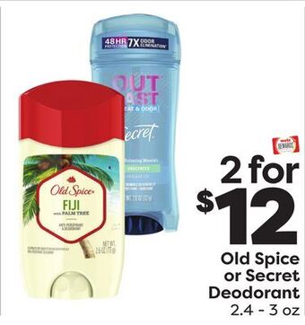 Weis Markets Old spice or secret deodorant offer