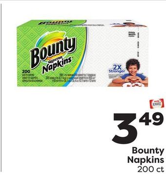 Weis Markets Bounty napkins offer