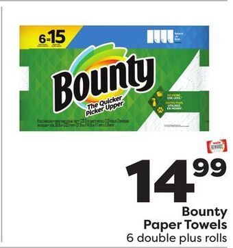 Weis Markets Bounty paper towels offer