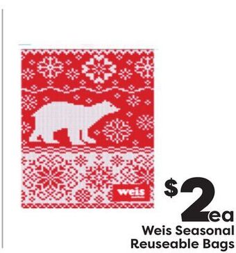Weis Markets Weis seasonal reuseable bags offer