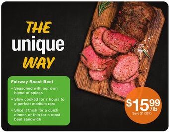 Fairway Store Market Fairway roast beef offer