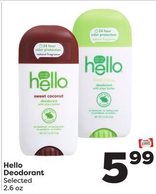 Weis Markets Hello deodorant offer