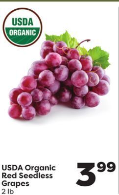 Weis Markets Red seedless grapes offer