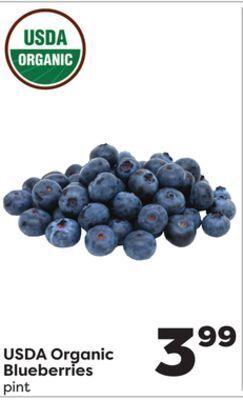 Weis Markets Organic blueberries offer