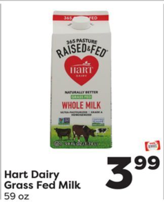 Weis Markets Hart dairy grass fed milk offer