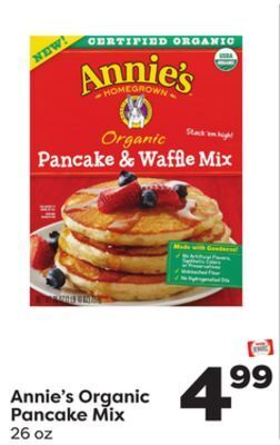 Weis Markets Annie's organic pancake mix offer