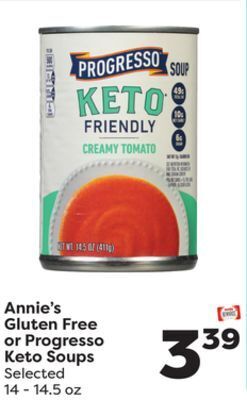 Weis Markets Annie's gluten free or progresso keto soups offer