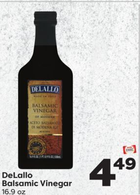 Weis Markets Delallo balsamic vinegar offer