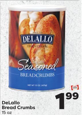 Weis Markets Delallo bread crumbs offer