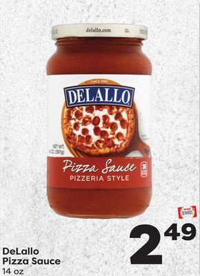 Weis Markets Delallo pizza sauce offer