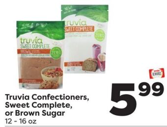 Weis Markets Truvia confectioners, sweet complete, or brown sugar offer