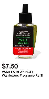 Bath & Body Works Vanilla bean noel wallflowers fragrance refill offer