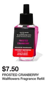 Bath & Body Works Frosted cranberry wallflowers fragrance refill offer