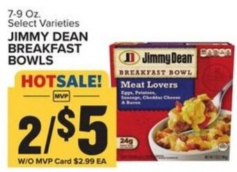 Food Lion Jimmy Dean Breakfast Bowls 7-9 oz offer