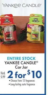 Boscov's Yankee candle® car jar offer
