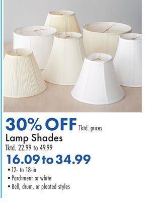 Boscov's Lamp shades offer