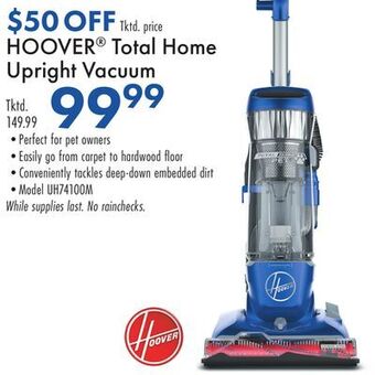 Boscov's Hoover® total home upright vacuum offer
