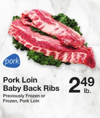 The Fresh Grocer Pork loin baby back ribs offer