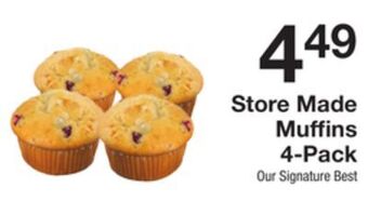 The Fresh Grocer Store made muffins 4-pack offer