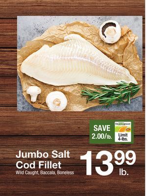 The Fresh Grocer Jumbo salt cod fillet offer
