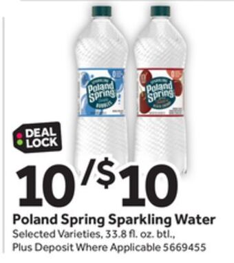 Stop&Shop Poland spring sparkling water offer